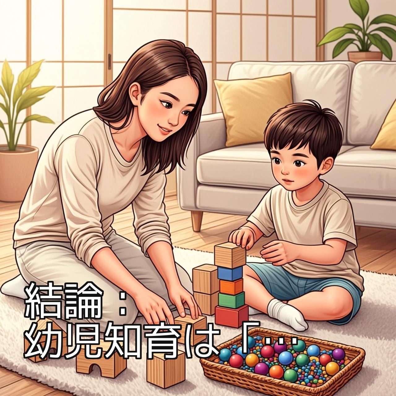 結論：幼児知育は「親が教える」のではなく「環境を整える」